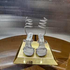 rene caovilla bella braided leather snake-wrap sandals shoes